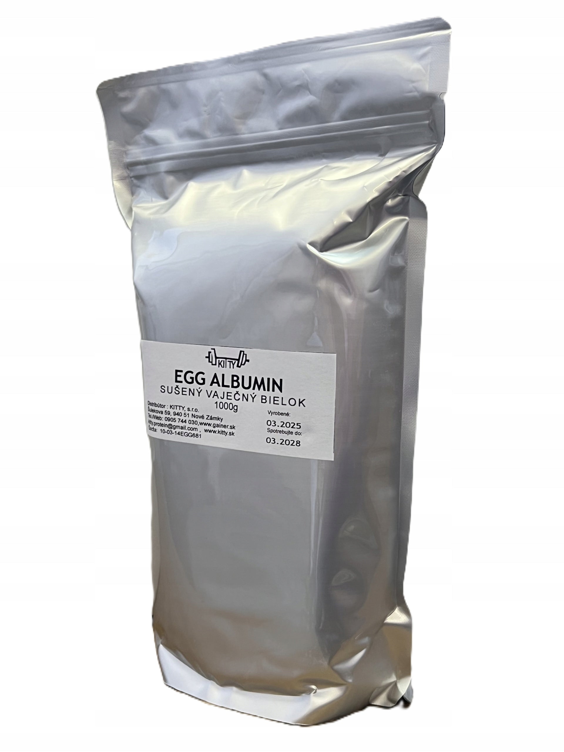 KITTY EGG ALBUMIN 1000g. Sušený vaječný bielok EAN (GTIN) 8582000063909