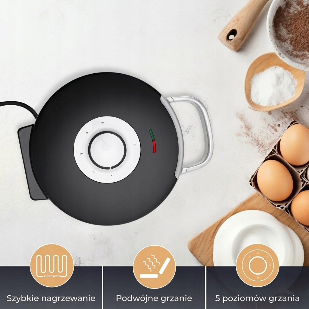 KLAMER Heart Waffle Maker, Heart Shaped Waffles, 5-Stage Power rating 1000 W