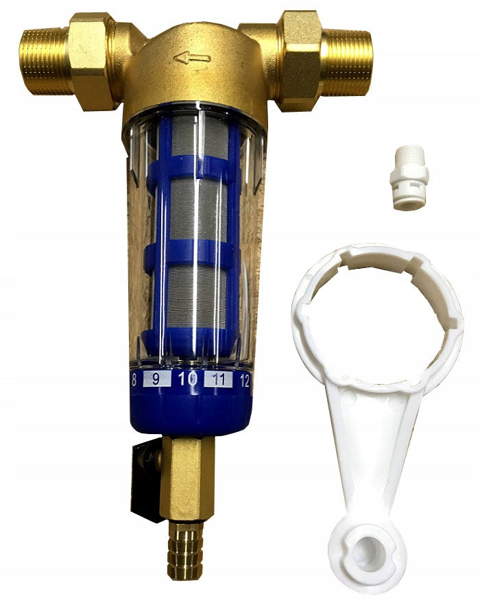 KLARWOD SELF-CLEANING 3/4" x 1" WATER PREFILTER BRASS SETTLEMENT Manufacturer code WF-PRE1