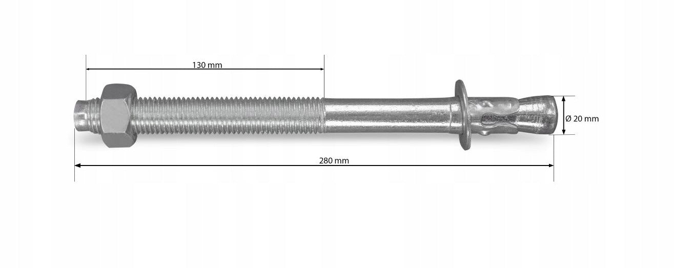 KMC Ring Anchor Ø20x280 mm for Lift | Mounting Anchors - x10 Manufacturer code 20x280 - x10