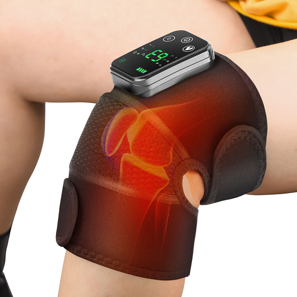 KNEE MASSAGER WITH HEATING AND VIBRATION ELECTRIC WIRELESS BLACK Kind nape, back and neck