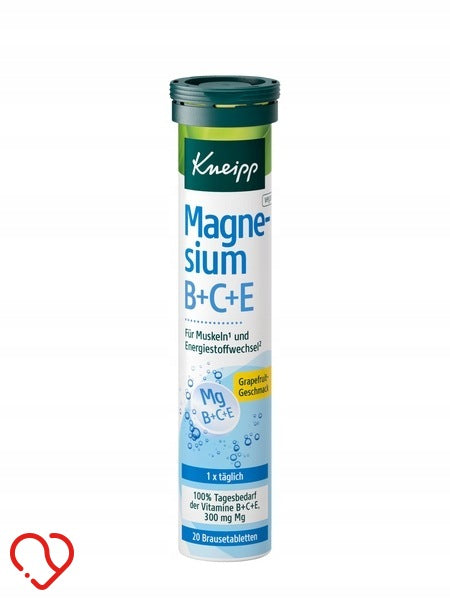 KNEIPP MAGNESIUM VITAMIN B+C+E 20 GRAPEFRUIT EFFERVESCENT TABLETS