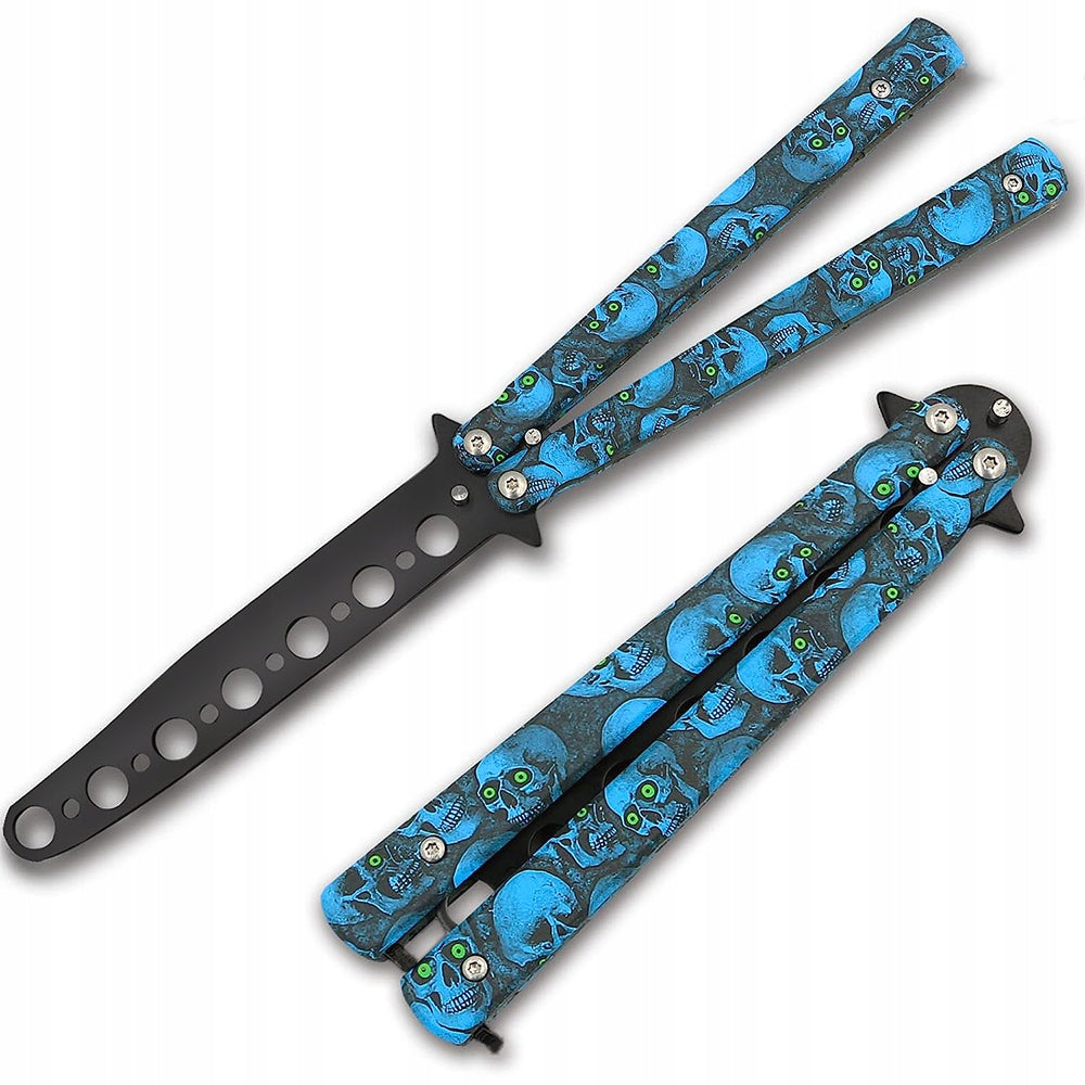 KNIFE BUTTERFLY TRAINING KNIFE BLUNT BUTTERFLY BLUE FOR TRAINING EXERCISES
