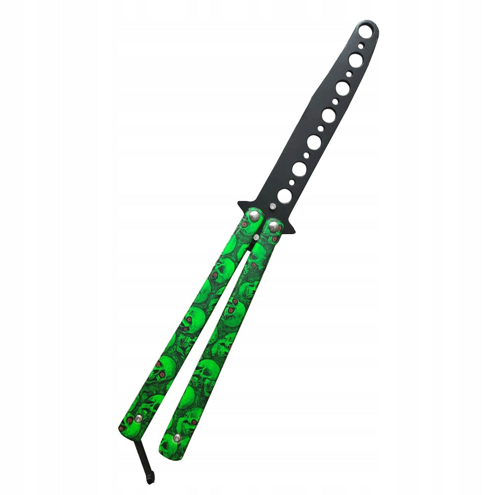 KNIFE BUTTERFLY TRAINING KNIFE BLUNT BUTTERFLY GREEN FOR TRAINING EXERCISES