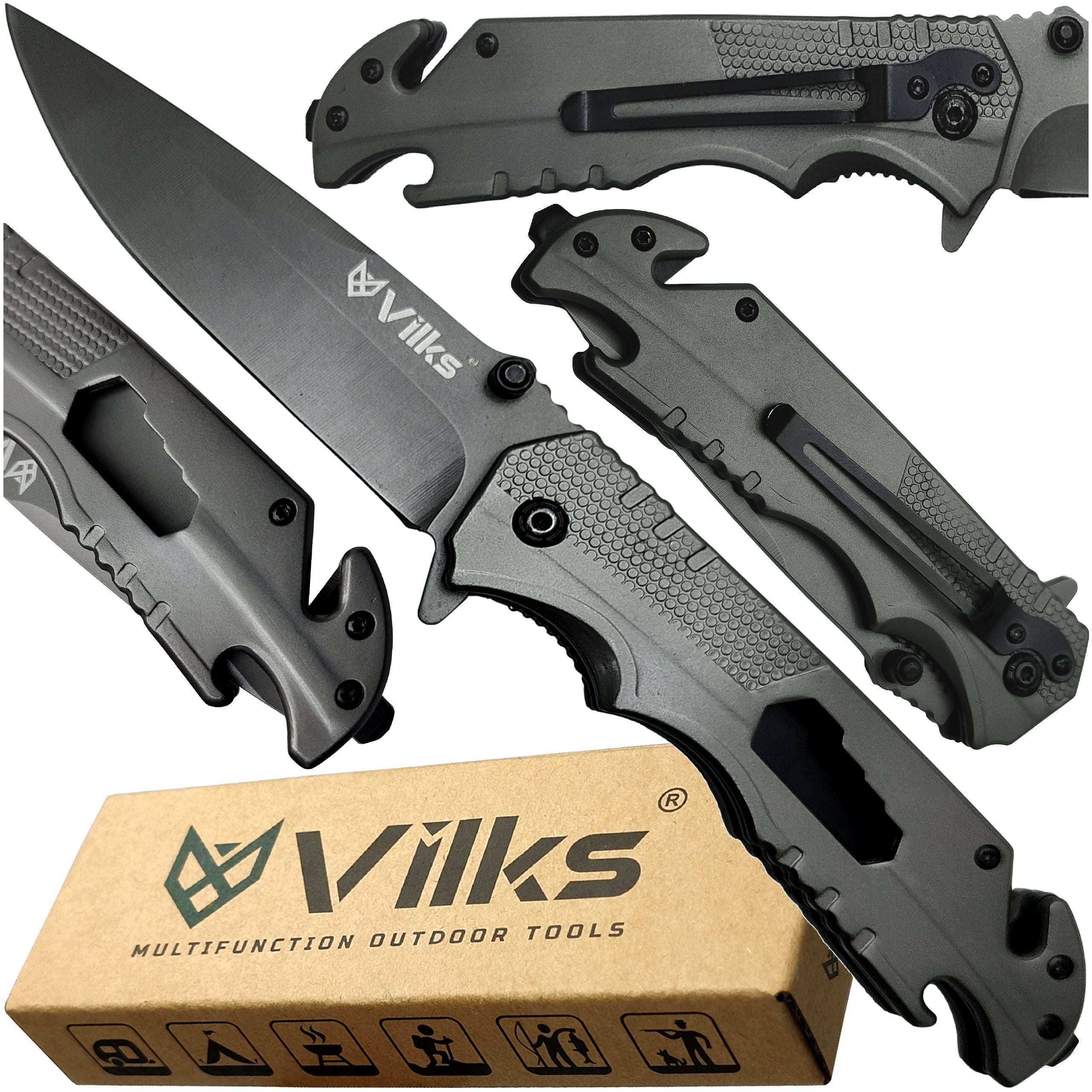 KNIFE Pocket Knife Folding SURVIVAL Multifunctional STAINLESS STEEL Camping SHARP