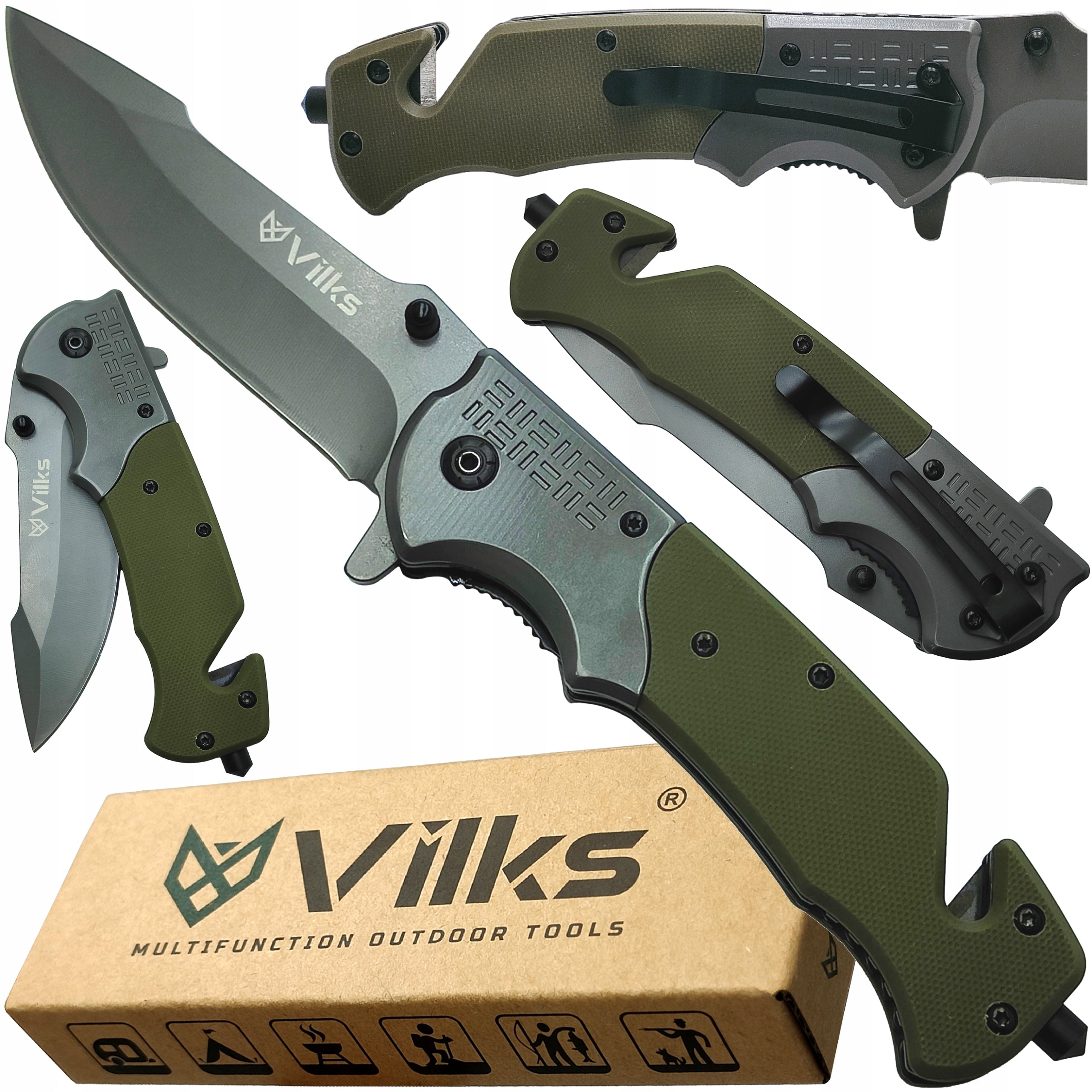 KNIFE Pocket Knife SURVIVAL Foldable Multifunctional Tactical Military SHARP STEEL