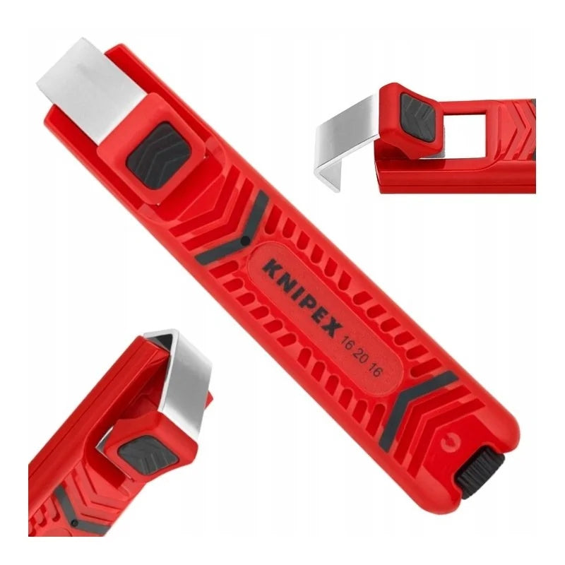 KNIPEX 162016SB 130mm external insulation stripper Ø4-16mm