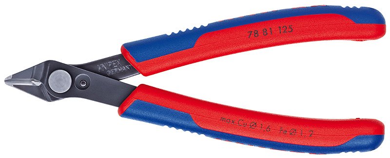 KNIPEX 78 81 125 Cutting pliers for Electronics Super Knips XL Additional information hardened jaws