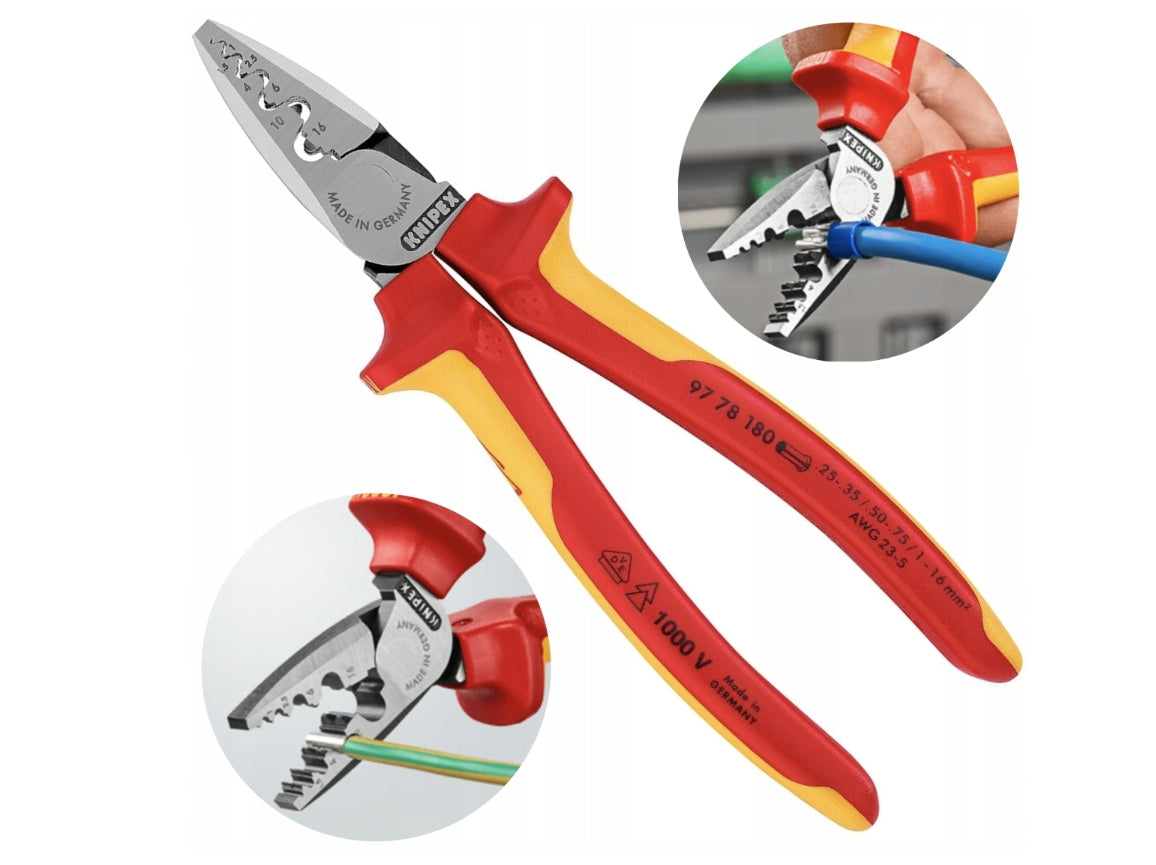 KNIPEX 97 78 180 bushing crimping pliers 0,25-16 mm crimping machine