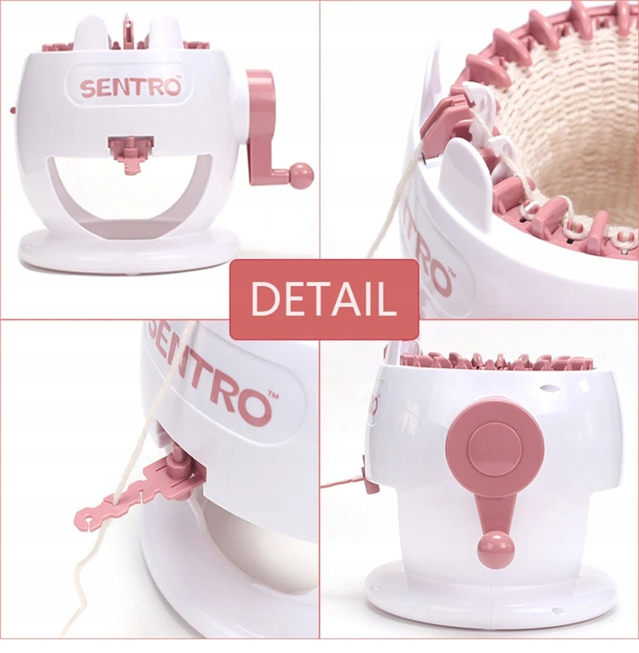 KNITTING MACHINE FOR KNITTING SPINDLE 22 NEEDLES SET GRINDER Dominant color pink
