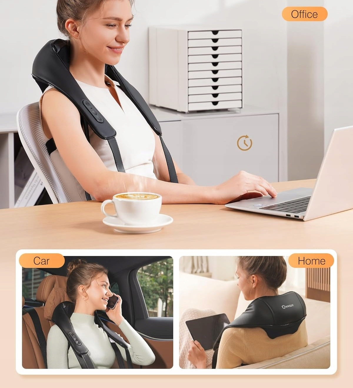 KNQZE WIRELESS BACK NECK MASSAGER WITH HEATING Manufacturer code 5465