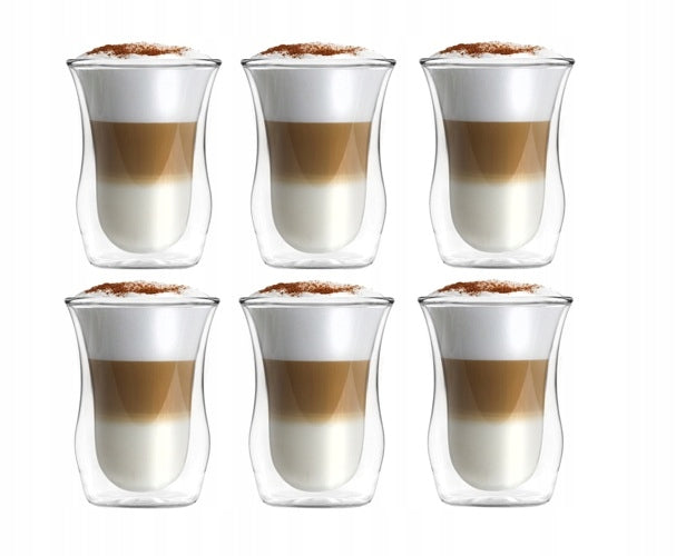 Vialli Design dvigubo stiklo puodeliai - stiklinės Vita, 300 ml, 6 vnt