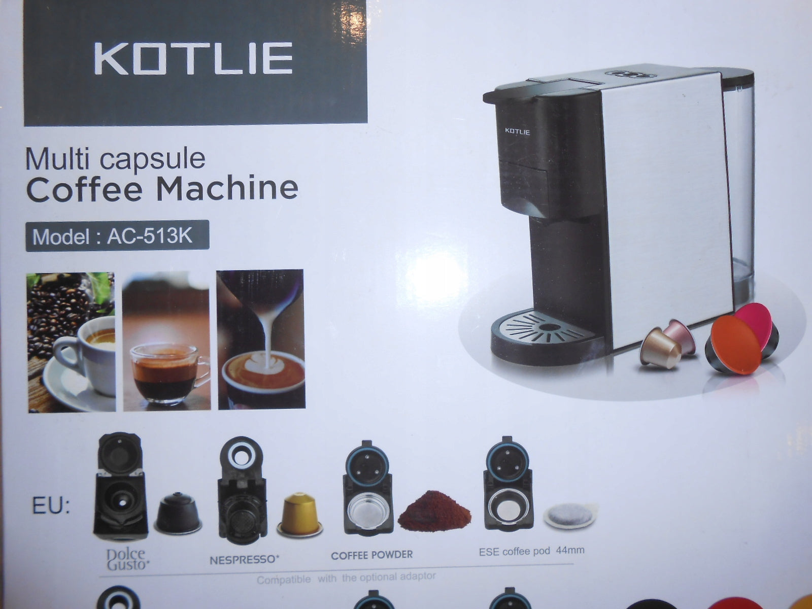 KOTLIE AC-513K 4 in 1 capsule coffee maker