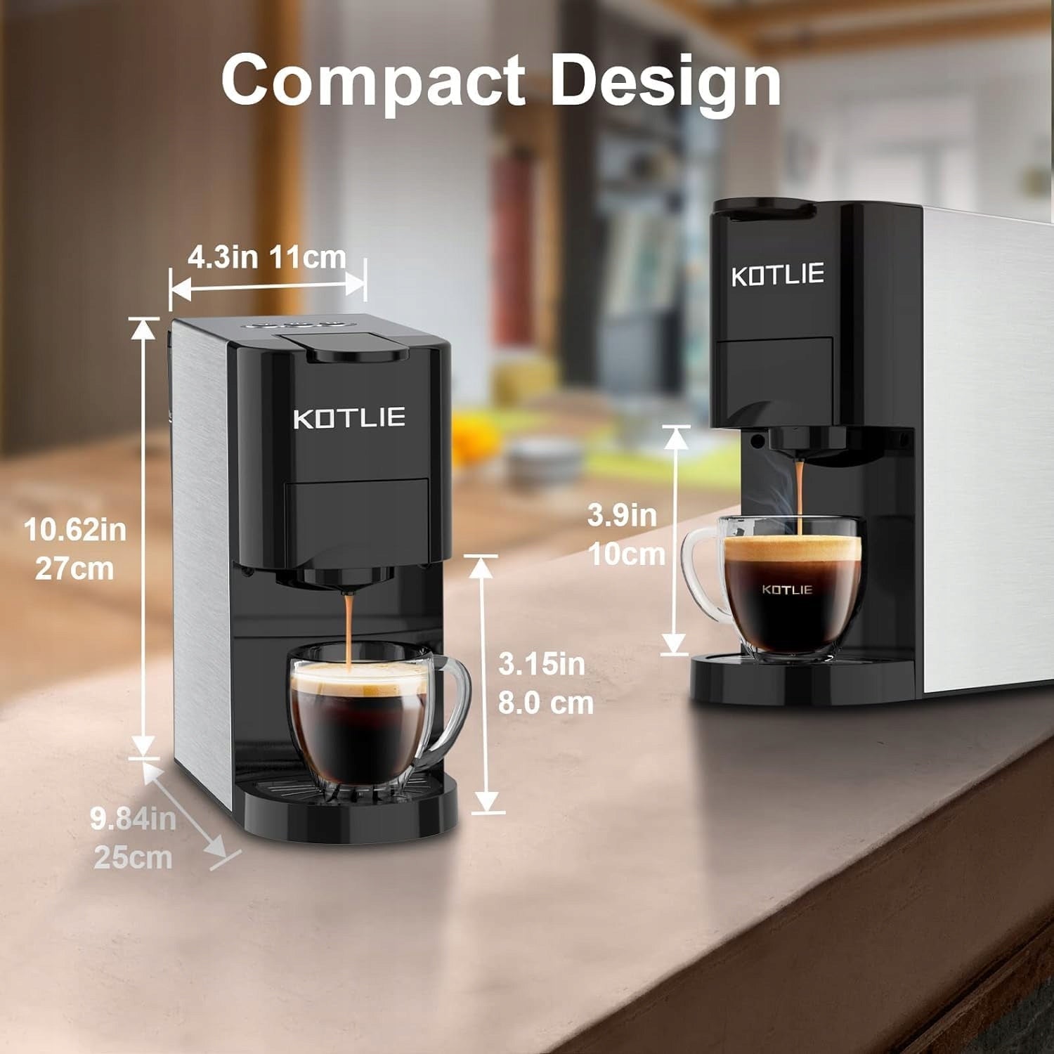 KOTLIE Espresso Maker 4in1 Nespresso Dolce Gusto ESE grounds 19 bar 1450W Brand no brand