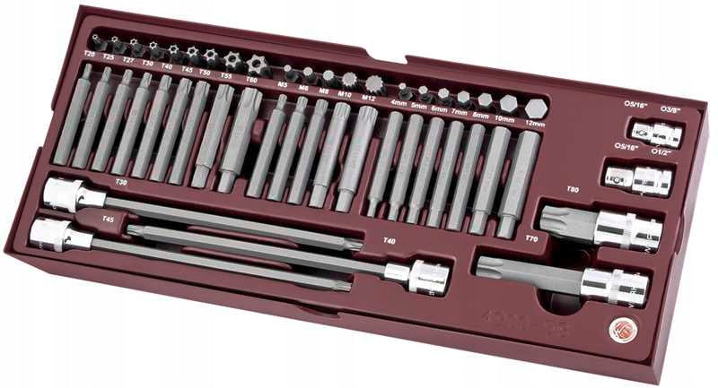 KRAFTWERK SET OF BITS AND SOCKETS 1/2" HEX/TORX/IMBUS/XZN 49 EL. IN CASE