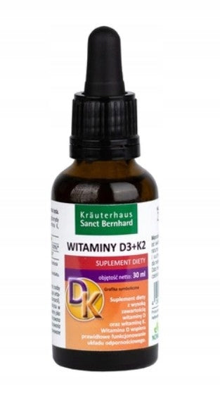 KRAUTERHAUS SANCT BERNHARD Vitamins D3 + K2 in drops, on MCT oil 30 ml