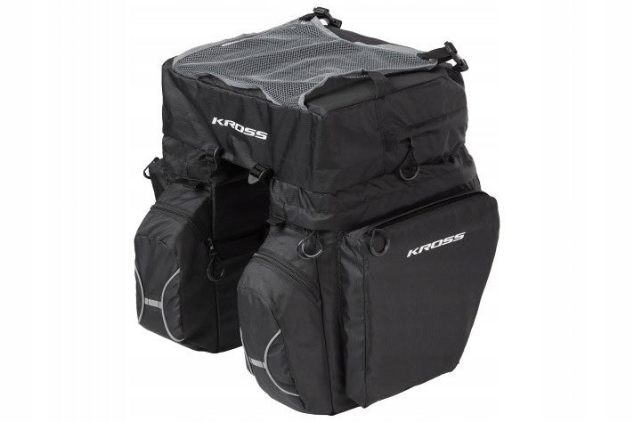 KROSS ROAMER TRIPLE REAR BAG Color black
