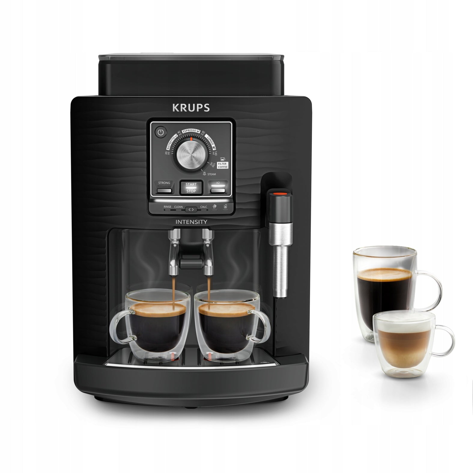 KRUPS Intensity Black Coffee Maker with Grinder