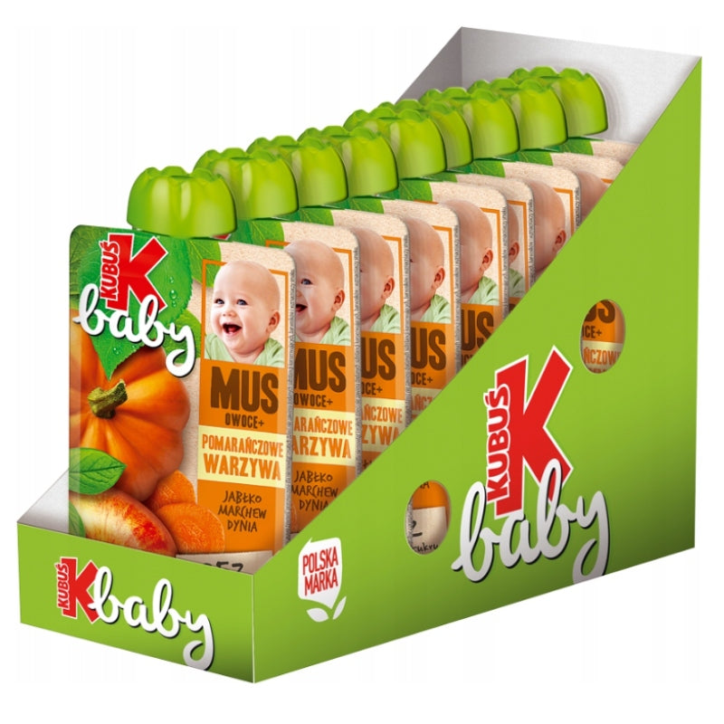 KUBUŚ Baby Carrot Mousse Pumpkin 100g Healthy Delicious Nutritious Dessert for Children