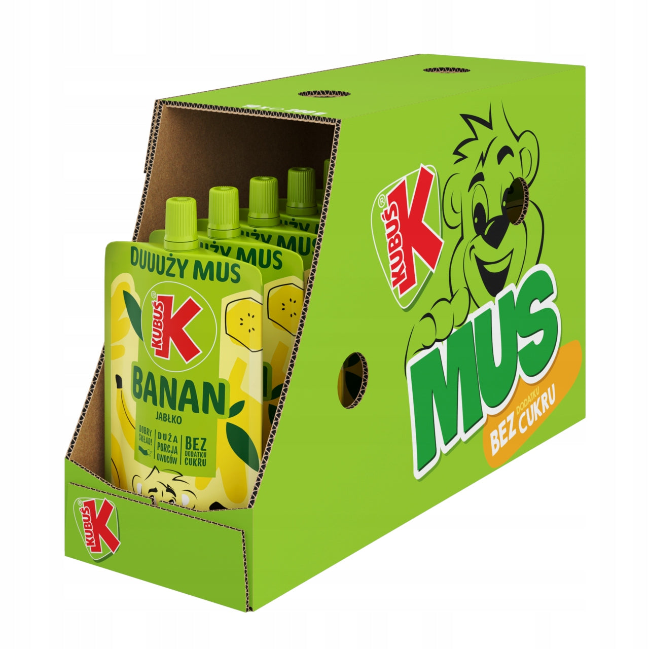 KUBUŚ mousse apple - banana carton 10x 200g