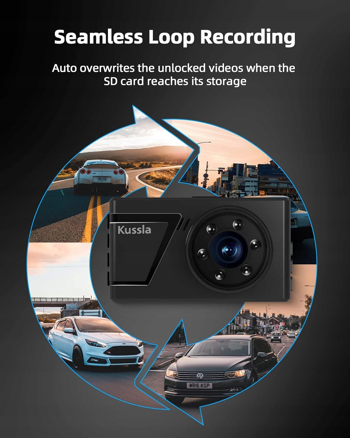 KUSSLA CAR CAMERA BLACK FULL HD 1080 EAN (GTIN) 5905266005880
