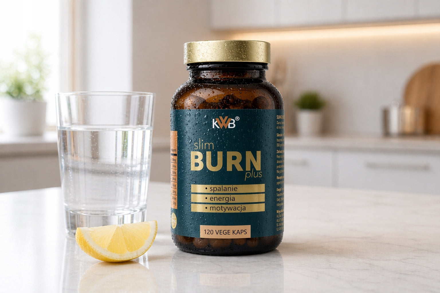 KWB SLIM BURN Slimming Fat Burner 120 Capsules Weight Reduction Packaging status original