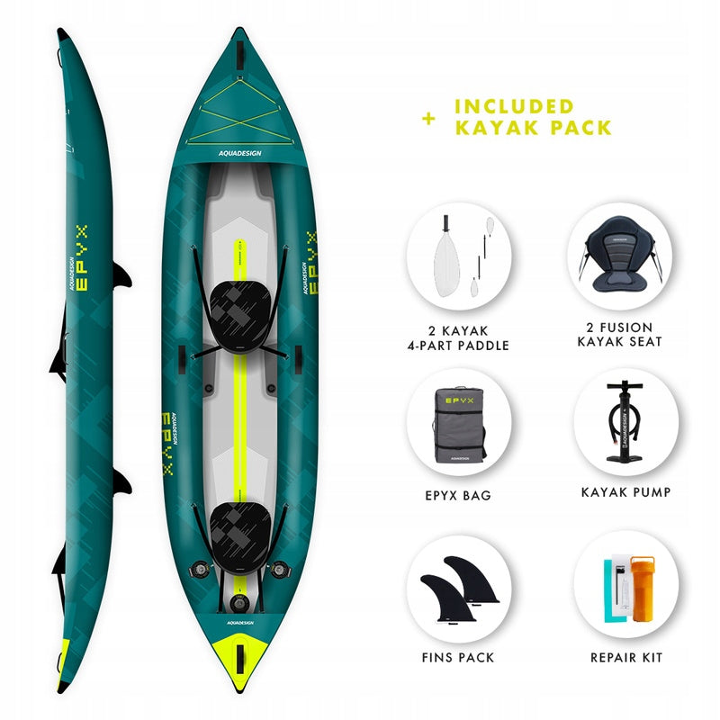 Kajak Aqua design Epyz 380 cm, 2 místa