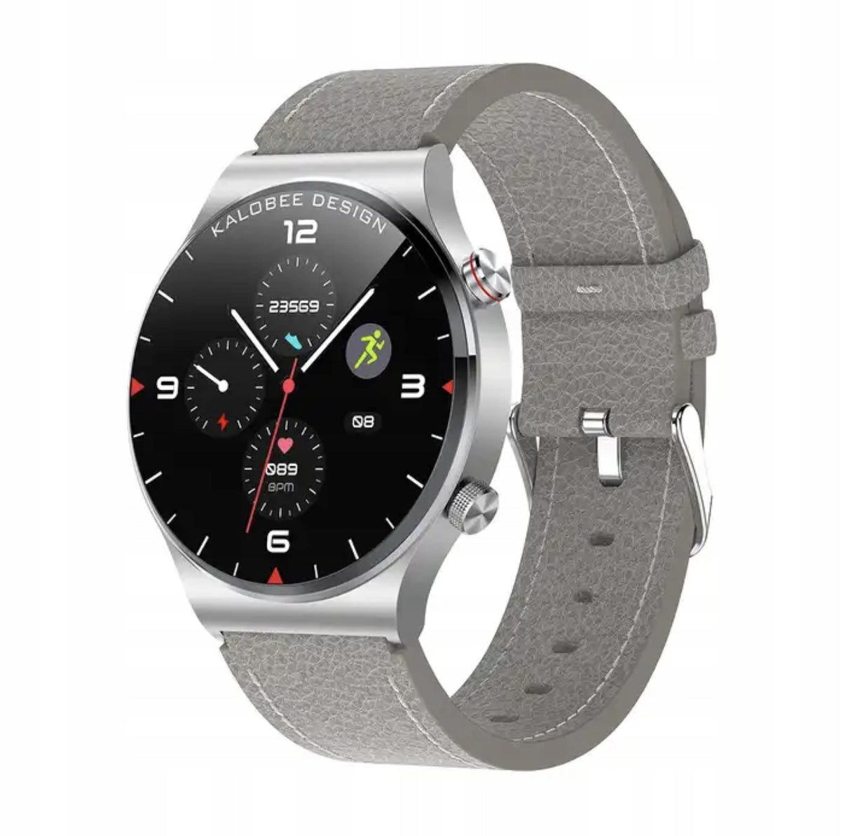 Kalobee Smartwatch with NFC 46mm Space Aluminium Batteries included no