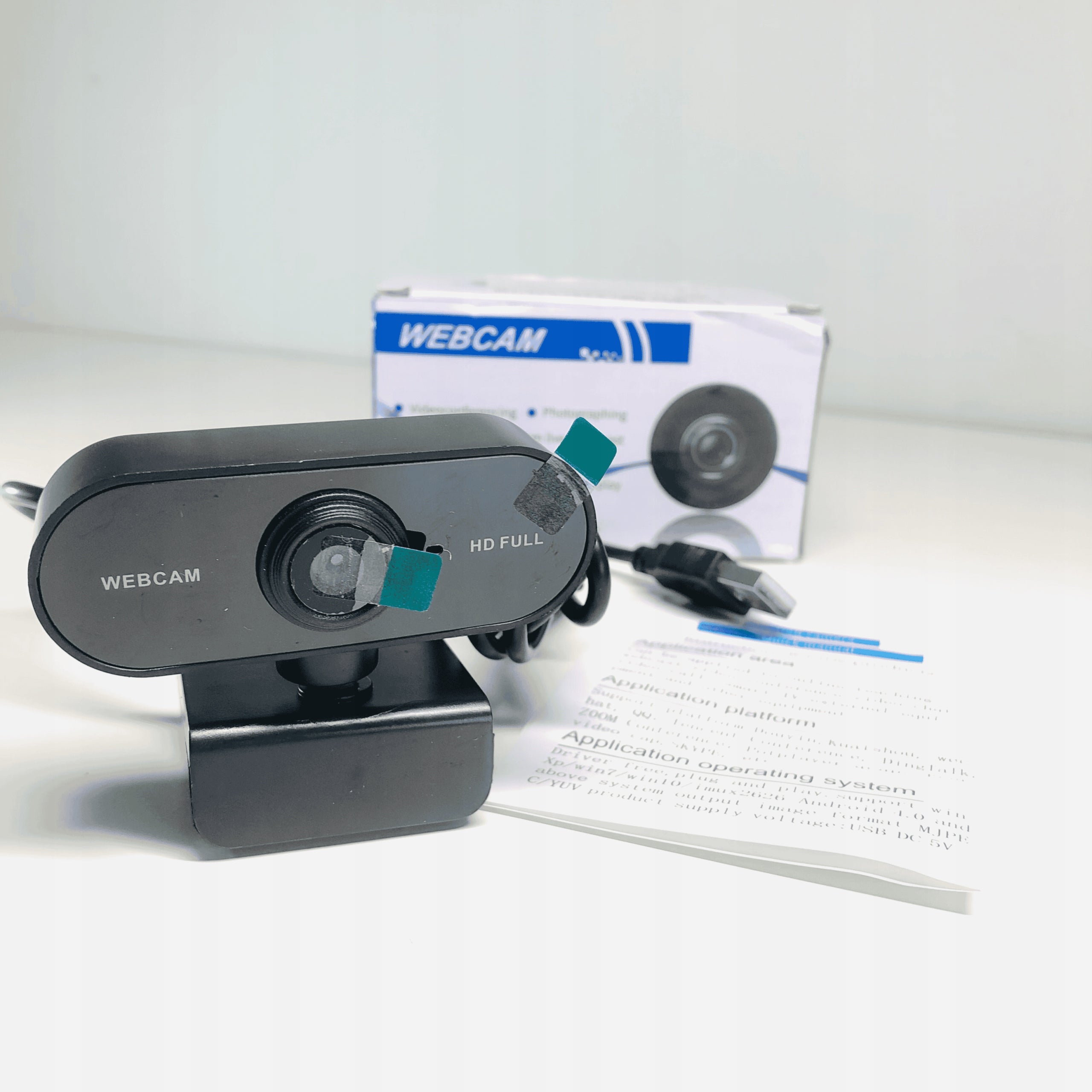 Kamera internetowa HD 1080P USB z mikrofonem, statywem – idealna do pracy Manufacturer code Webcam FHD 1080p