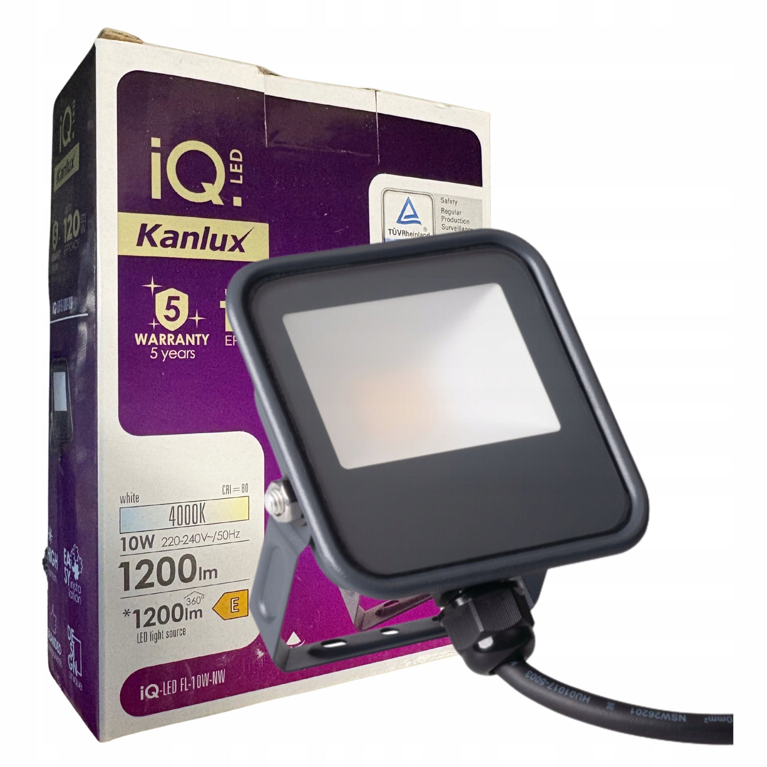 Kanlux IQ-LED FL-10W-NW led floodlight without motion sensor Warsaw