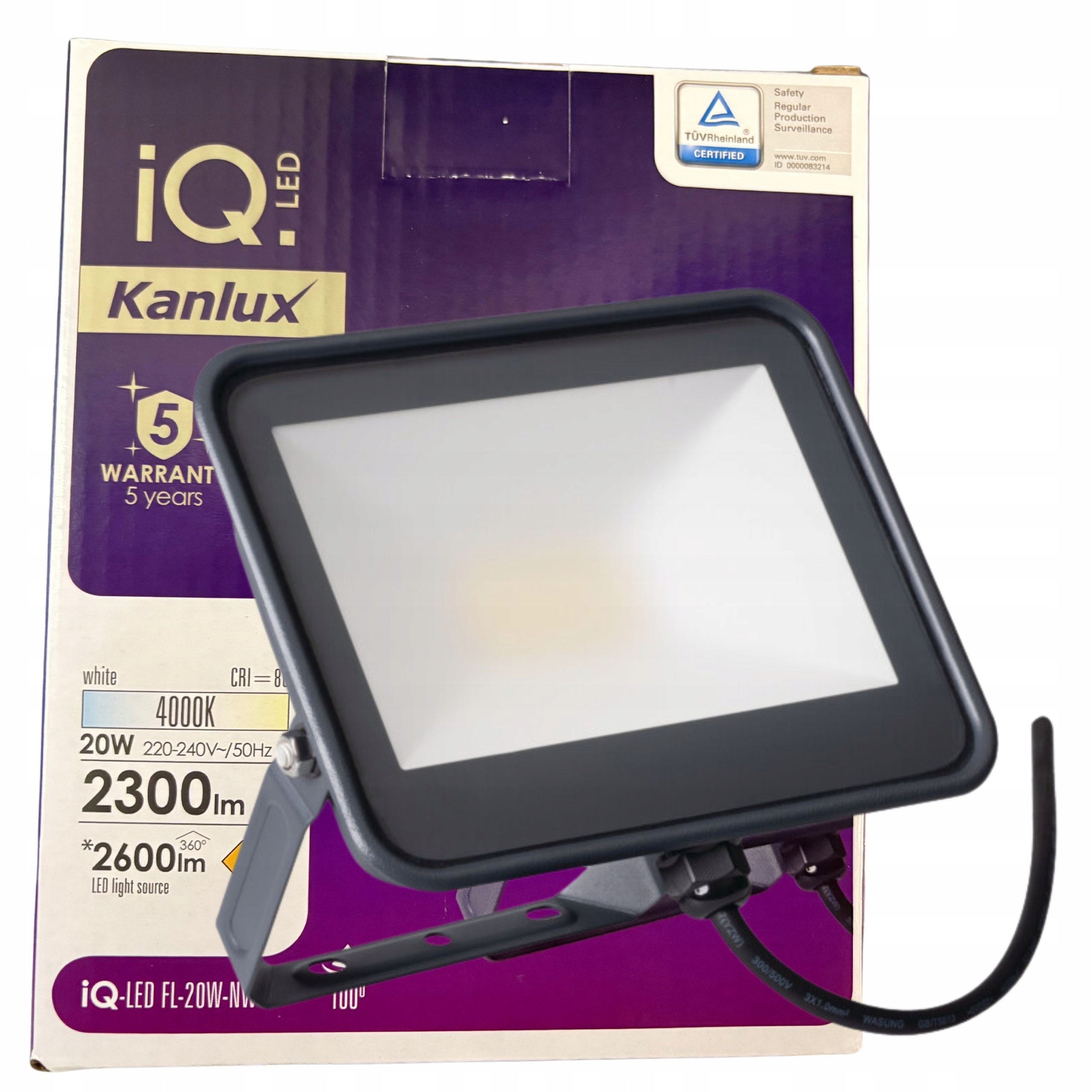 Kanlux LED spotlight IQ-LED FL-20W-NW 20W 2300LM 4000K