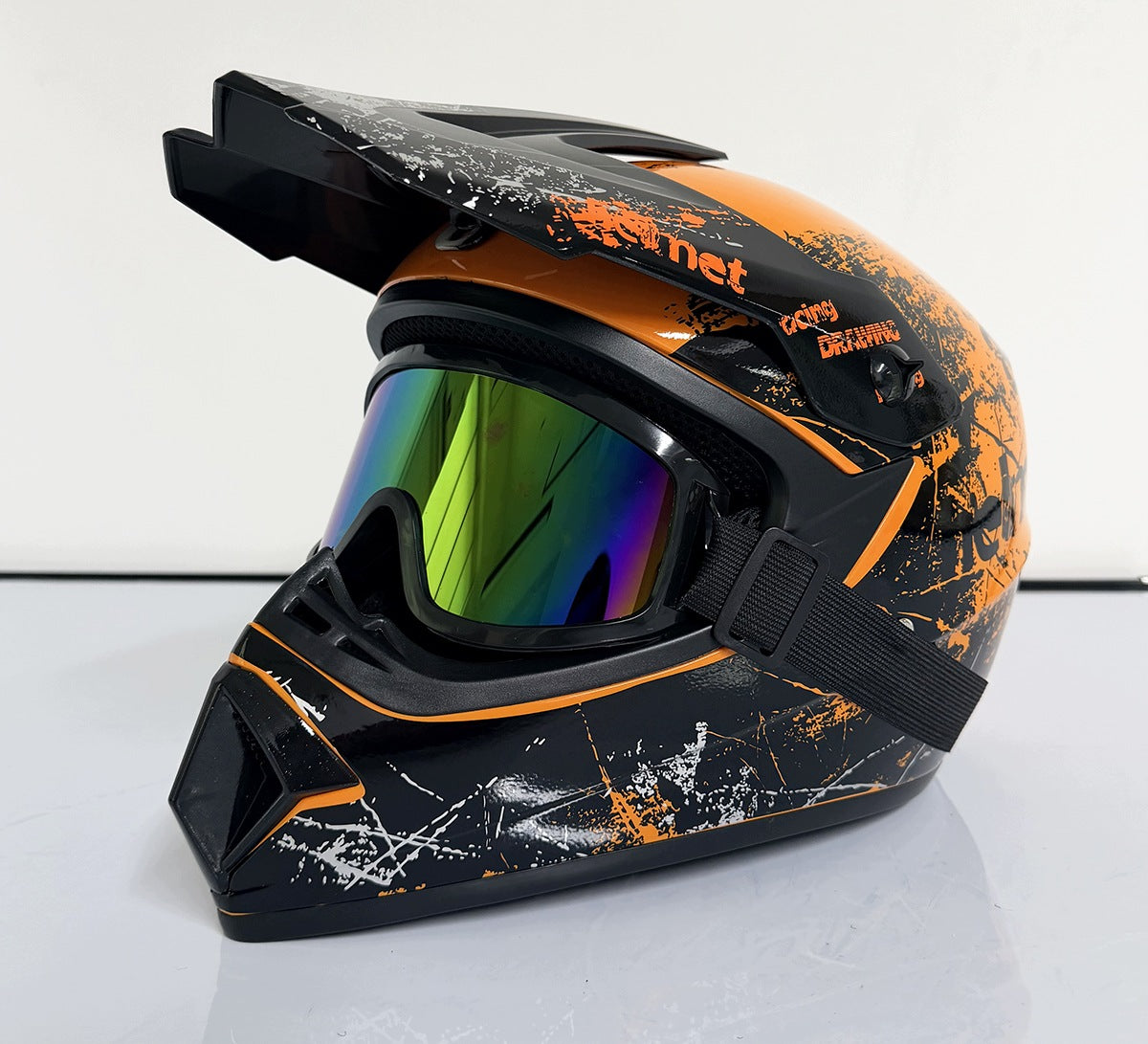 Kask motocyklowy + rękawice + gogle + uchwyt na telefon L(57-58cm) Manufacturer's catalog number 743137988031