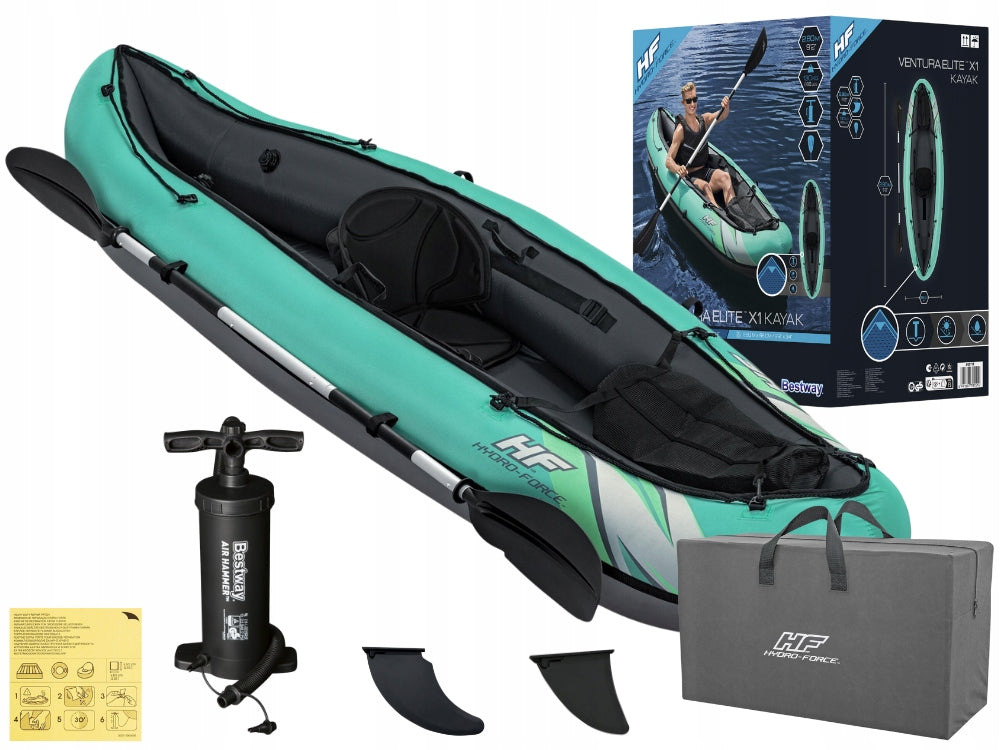 Kayak 1 person Ventura X1 Bestway 65118 Pump Paddle Bag