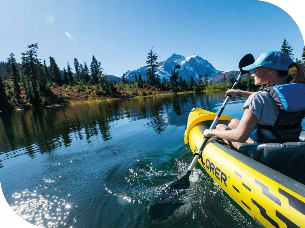 Kayak 2os. Explorer K2 Intex 68307 Pump Paddle Bag MODEL 2026 Material pneumatic