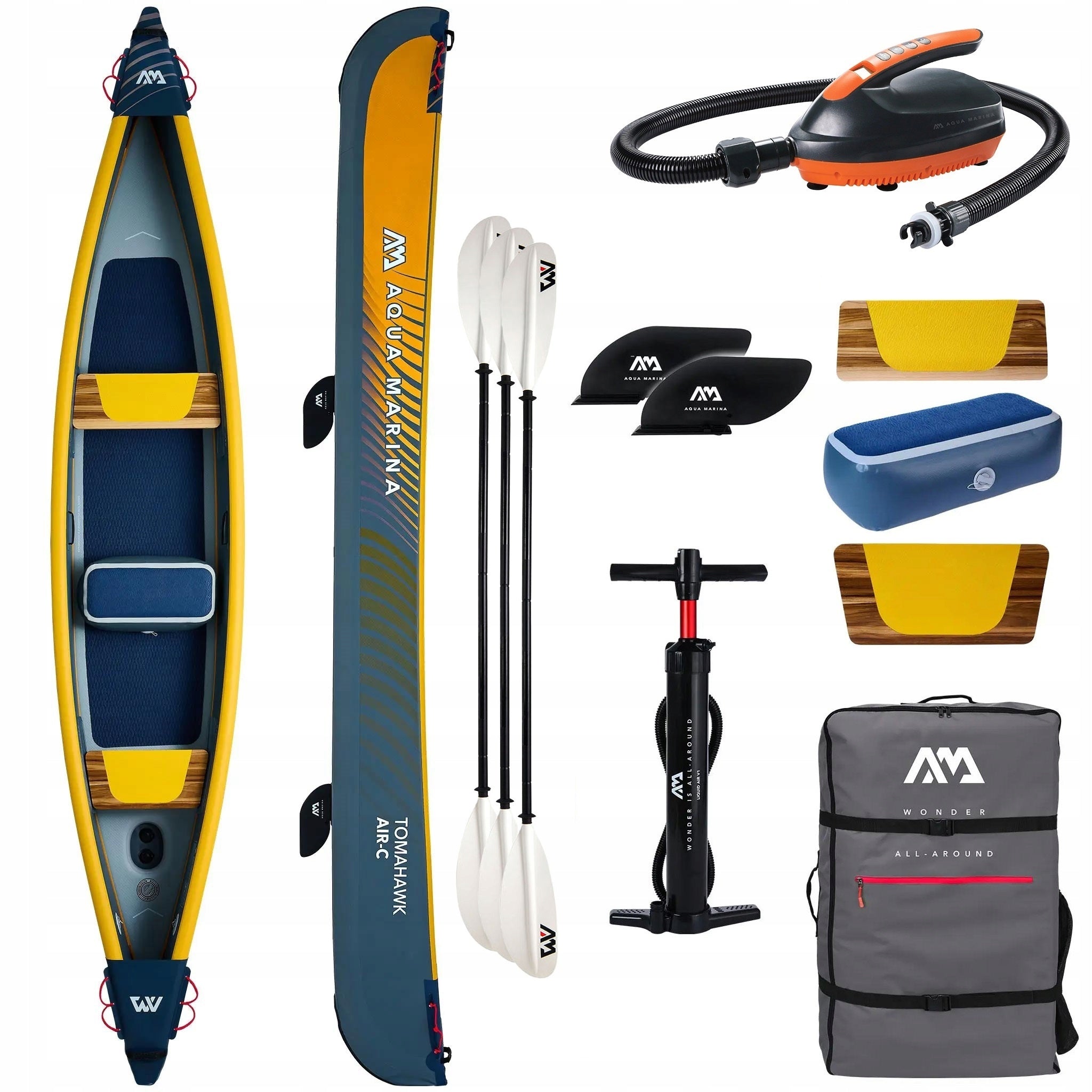 Kayak Aqua Marina Tomahawk AIR-C 478 cm 2024 +3x paddle KP-1 +Pump EP-T16