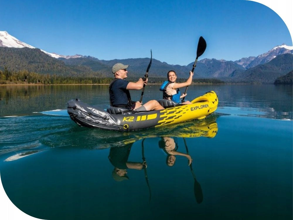 Kayak Explorer K2 2os. Intex Pump + Paddles + Bag 68307 MODEL 2026 Material pneumatic