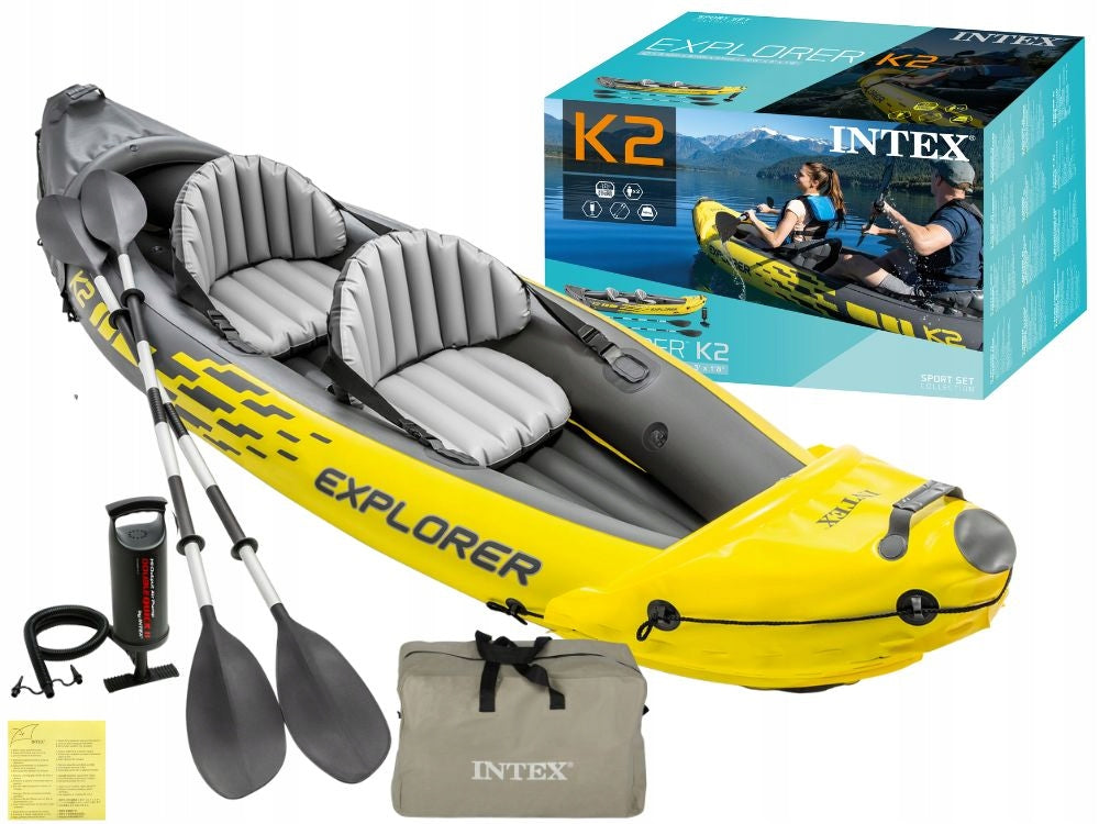 Kayak Explorer K2 2os. Intex Pump + Paddles + Bag 68307 MODEL 2026