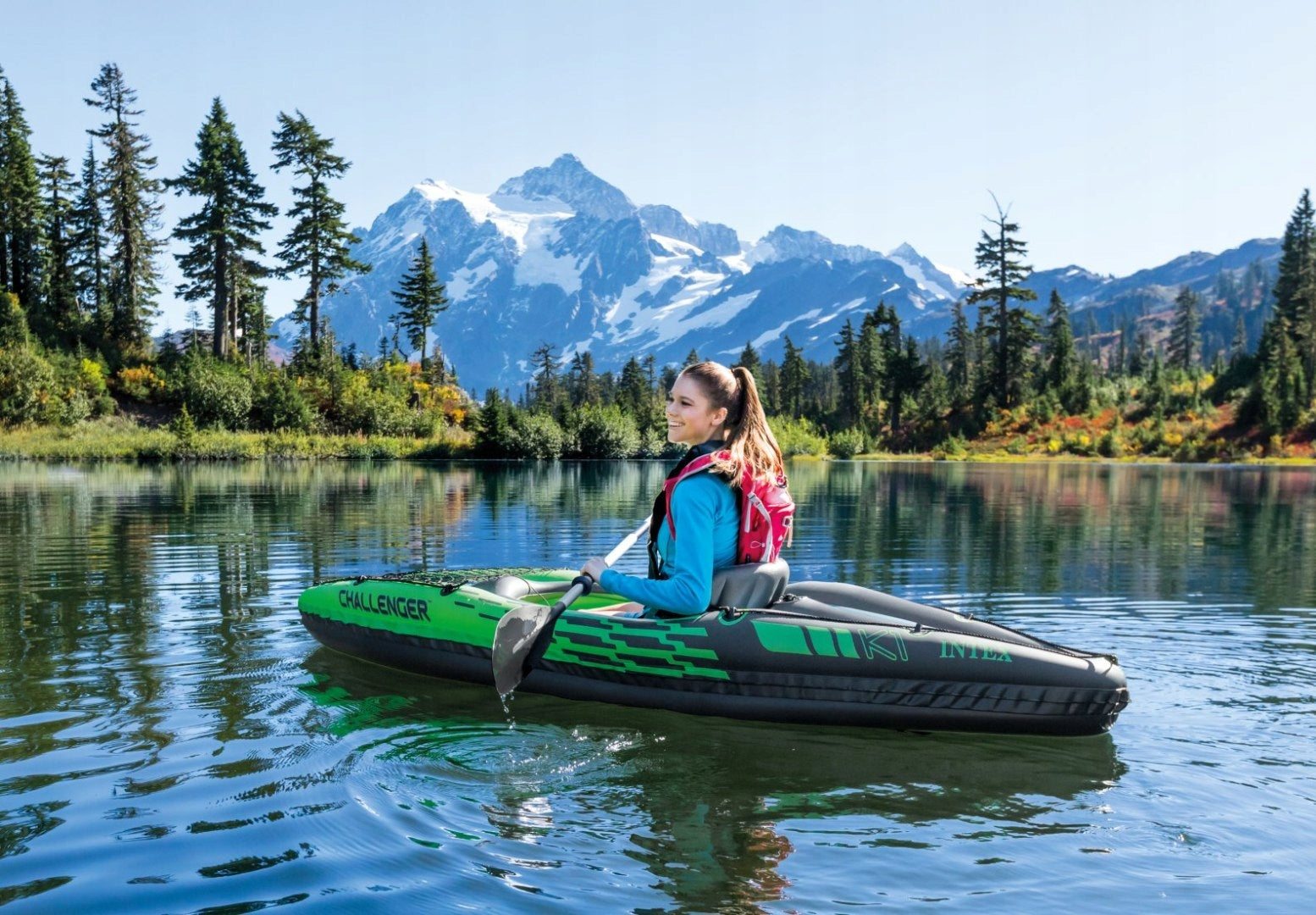 Kayak Inflatable 1 Person 274 Cm With Paddle Pump Bag 100 Kg Challenger K1 Packaging status original
