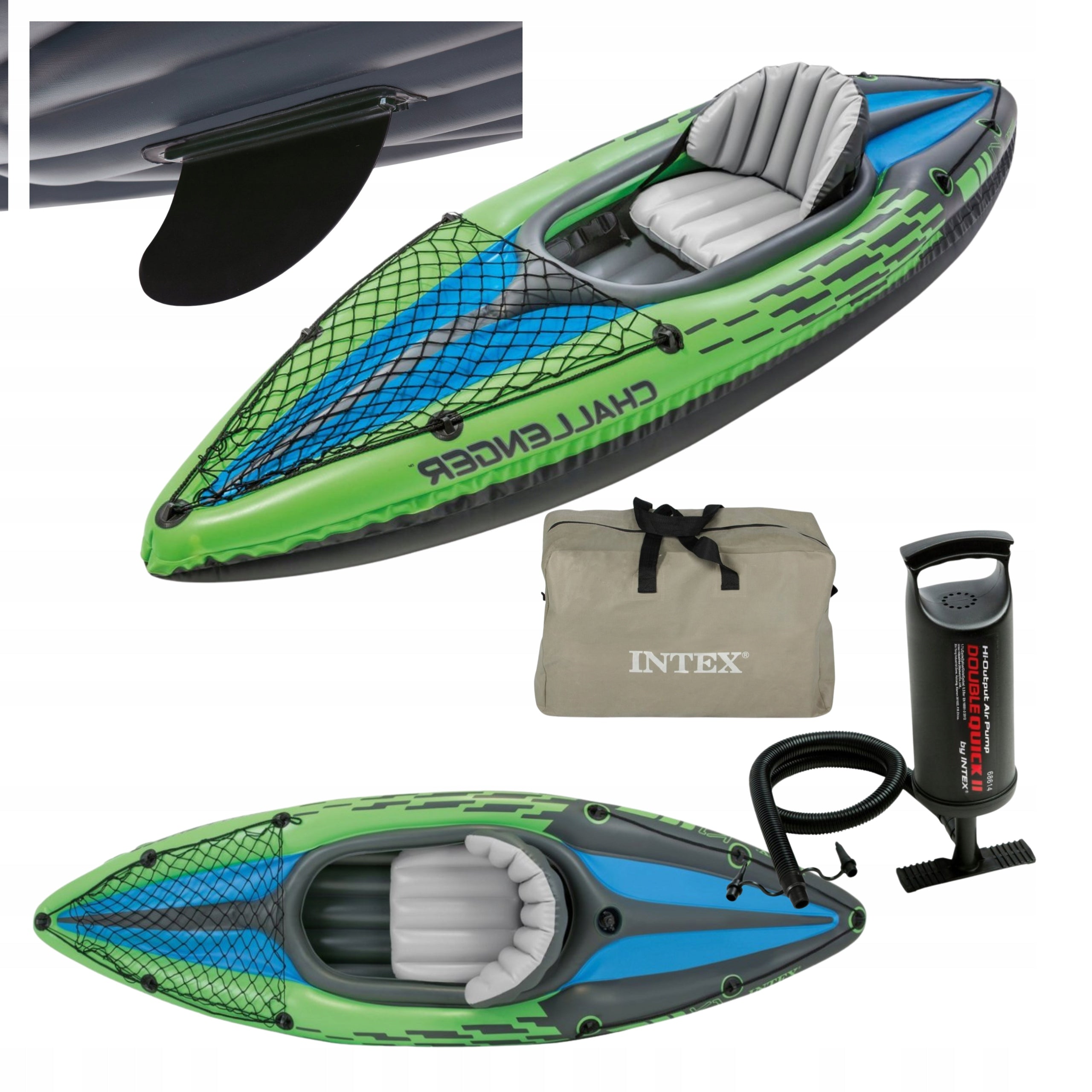 Kayak Inflatable 1 Person 274 Cm With Paddle Pump Bag 100 Kg Challenger K1