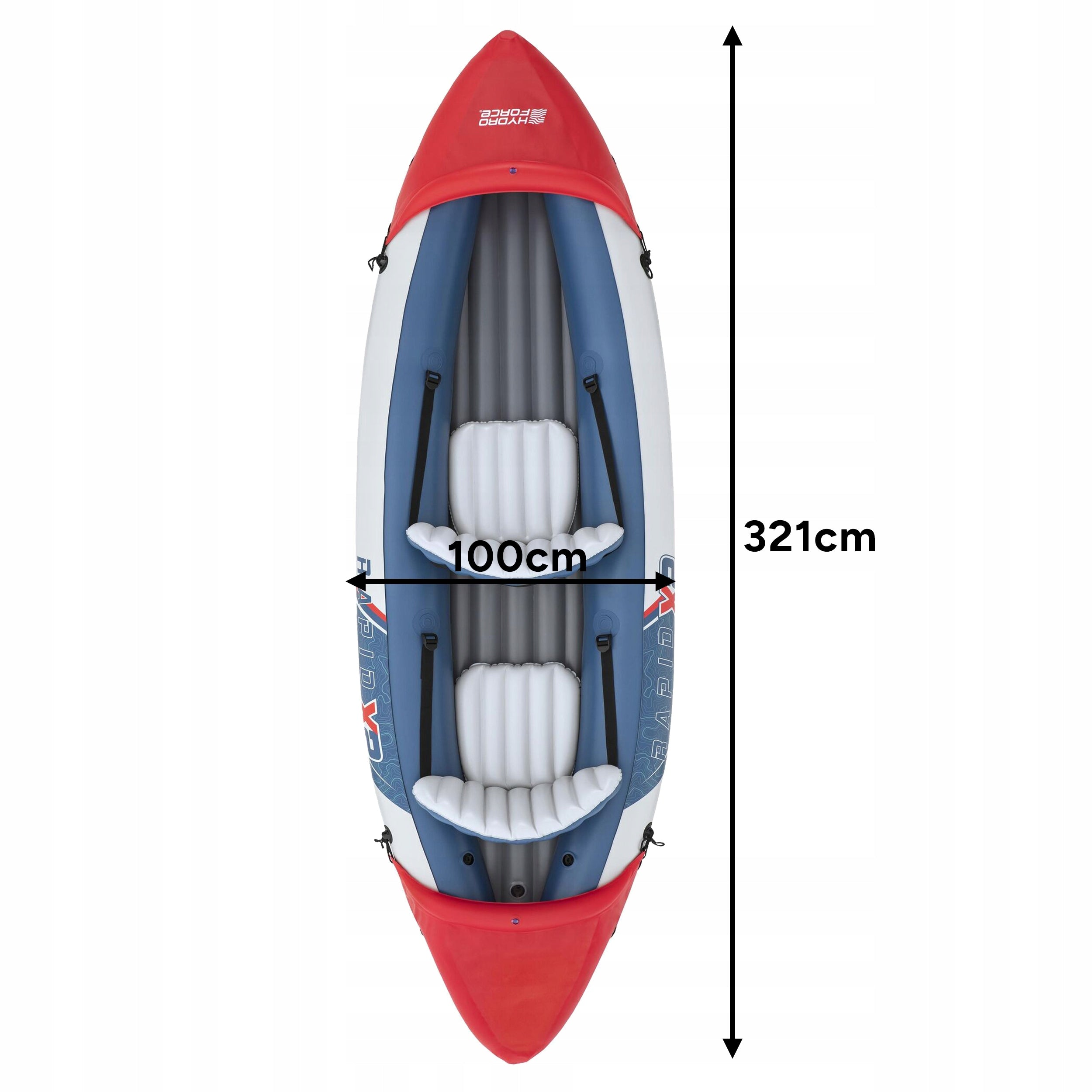 Kayak Inflatable Double Pontoon Paddle Set Pump 321x88 Bestway 65077 Model 65077