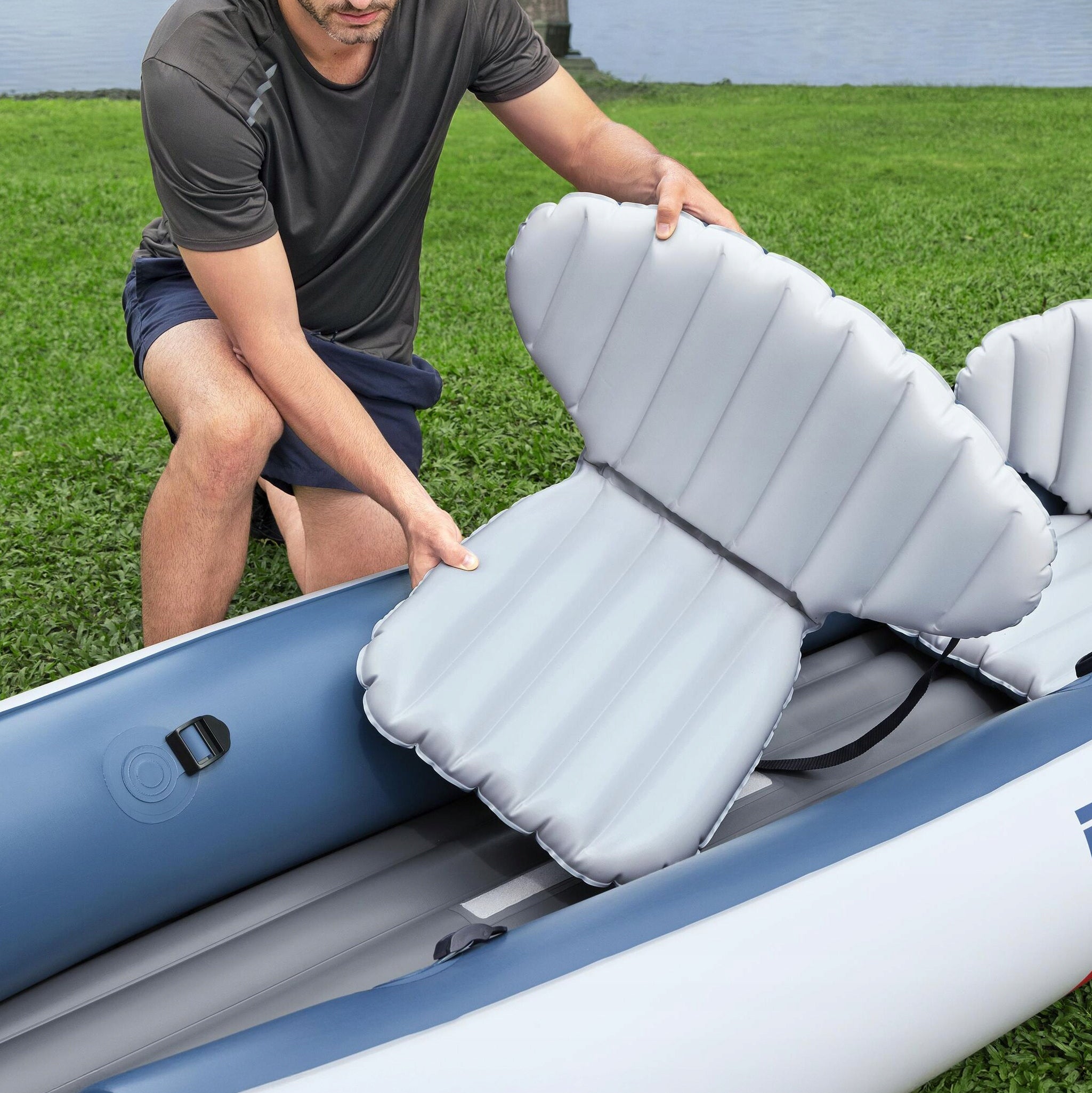 Kayak Inflatable Double Pontoon Paddle Set Pump 321x88 Bestway 65077 Weight 13.3 kg