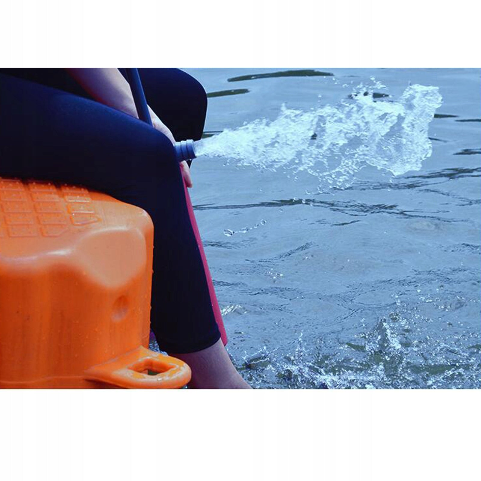 Kayak Pump, Portable Kayak Bilge Floating Hand Pump Emergency Yellow Length 49 cm