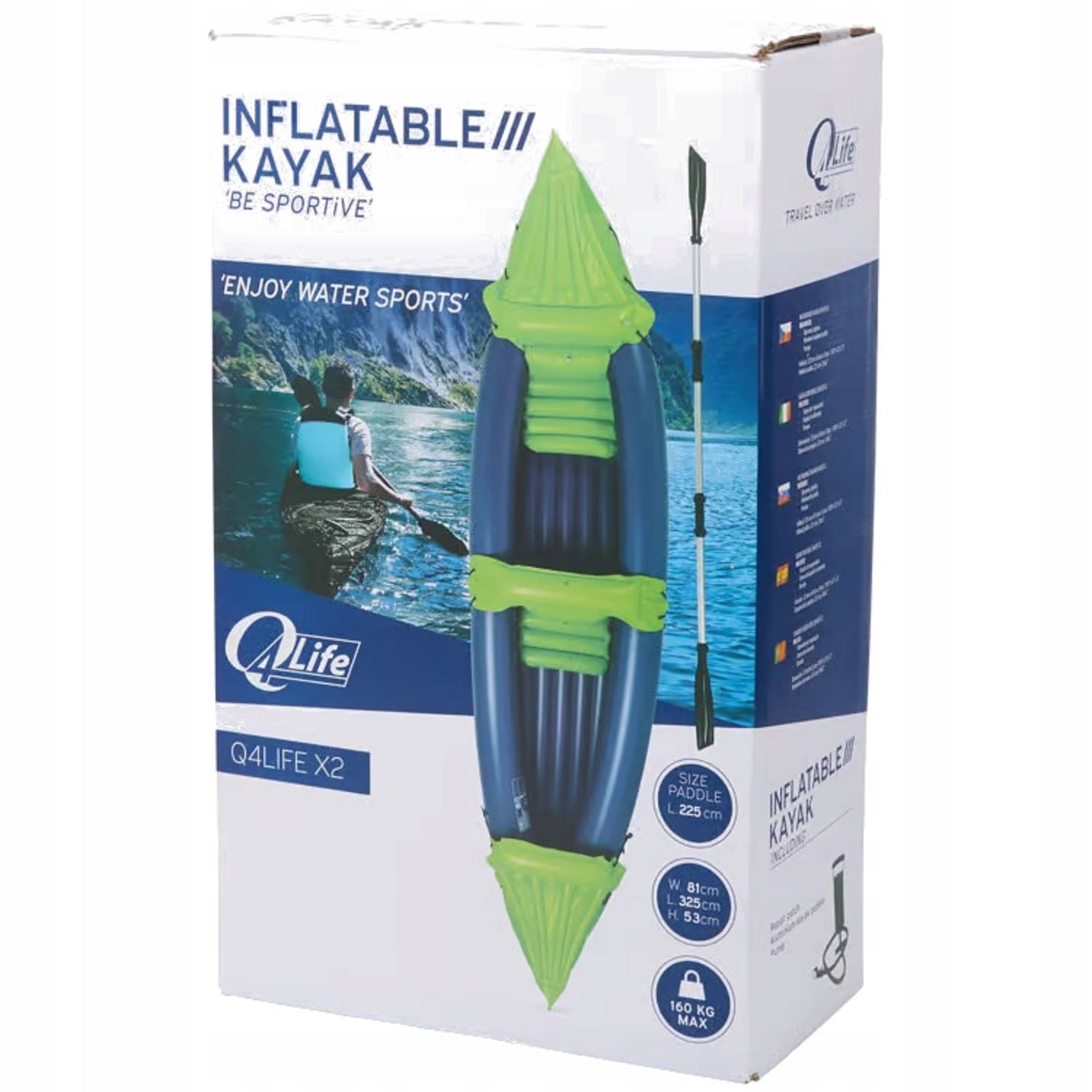 Kayak Q4Life 8ey-000035 325 cm 2 seats PUMPED DOUBLE MAX 160 KG