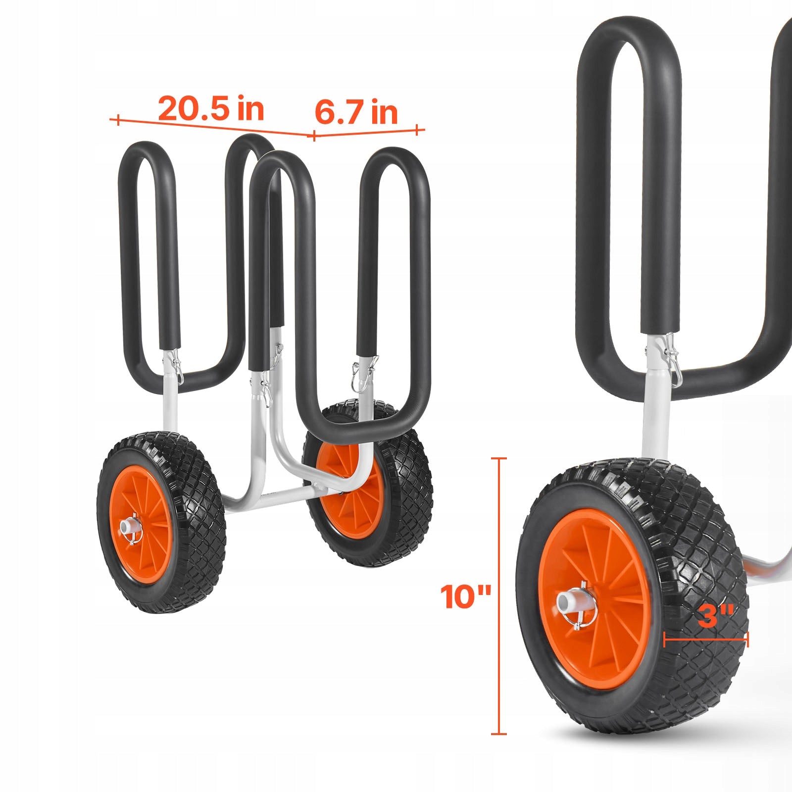 Kayak Trolley Load Capacity 68KG With Fastening Belt And Multi-Layer Protection EAN (GTIN) 197988890706
