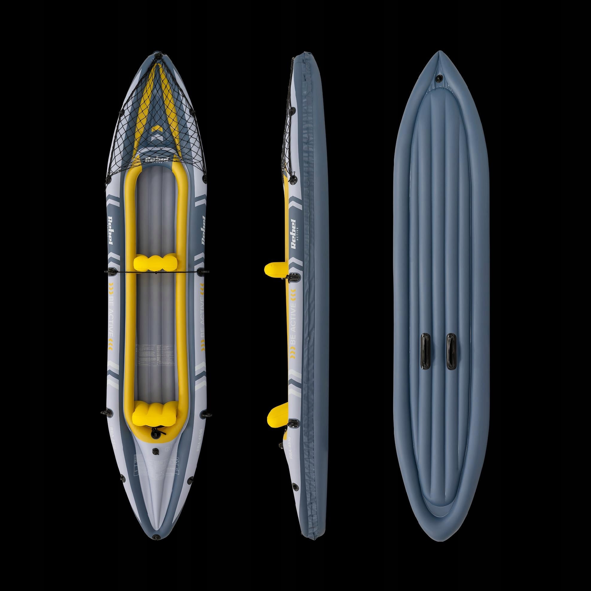 Kayak pumped double inflatable Rebel 350cm paddle pump bag pontoon Length 350 cm