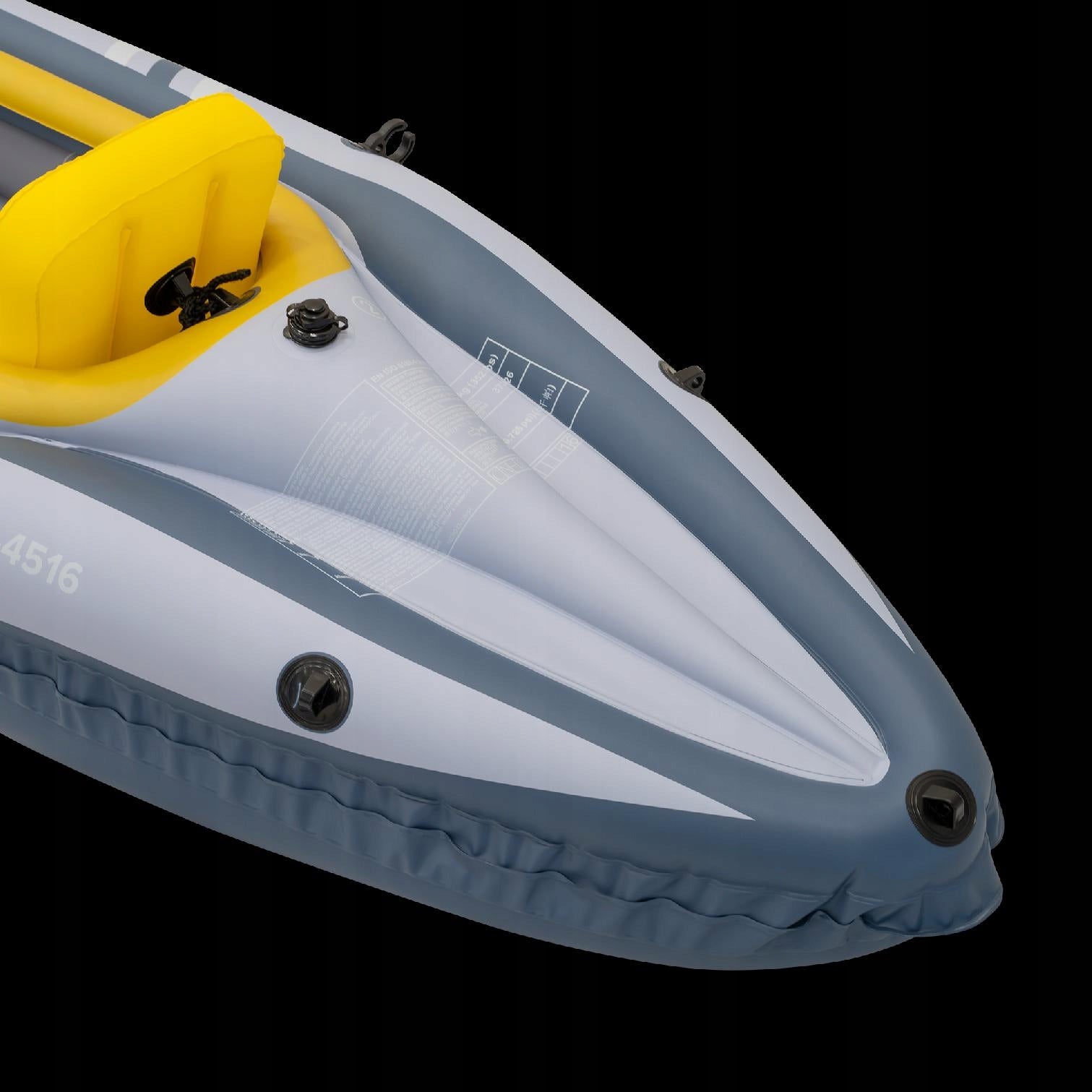 Kayak pumped double inflatable Rebel 350cm paddle pump bag pontoon Model RBA-4516