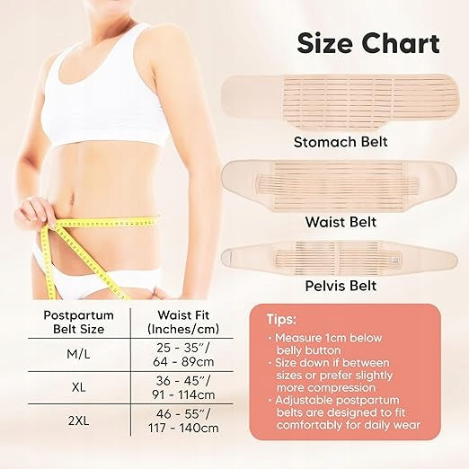 KeaBabies, Revive, 3-in-1 Postpartum Belt Black M/L Packaging status original