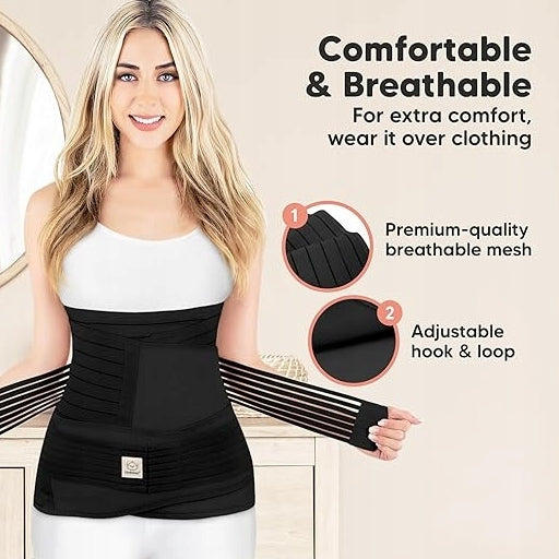 KeaBabies, Revive, 3-in-1 Postpartum Belt Black XL Model 3 in 1 black