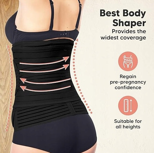 KeaBabies, Revive, 3-in-1 Postpartum Belt Black XL Size M/L