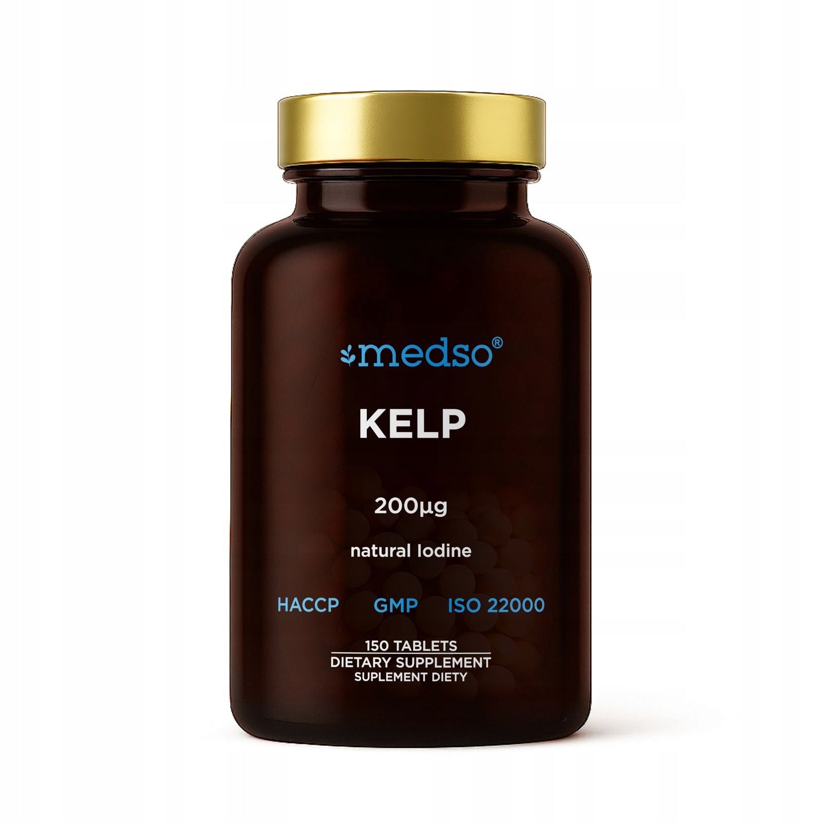 Kelp 20mg Natural Iodine from Thyroid hake 150 Tablets 200µg medso Packaging status original
